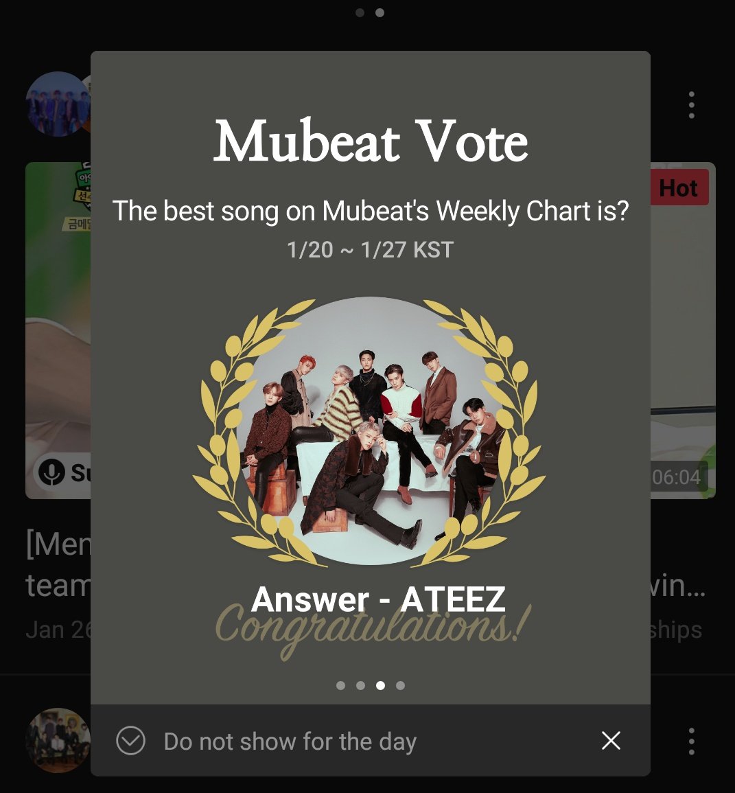 Meazatiny's tweet photo. The way they knew which slide to have it on when I opened Mubeat lol
#ATEEZ #에이티즈 @ATEEZofficial #AnswerIsOurWin https://t.co/4ifQW82h0V