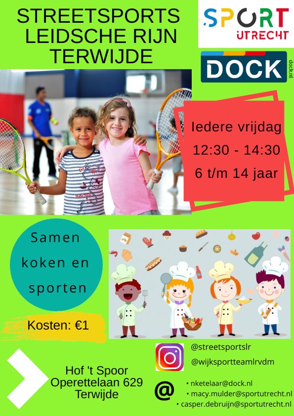 Nieuwe flyer voor Streetsports Terwijde. Met dank aan Daphne <a href="/Sport_Utrecht/">SportUtrecht</a> <a href="/ROC_MN/">ROC Midden Nederland</a> <a href="/DOCKUtrecht/">DOCK Utrecht</a>