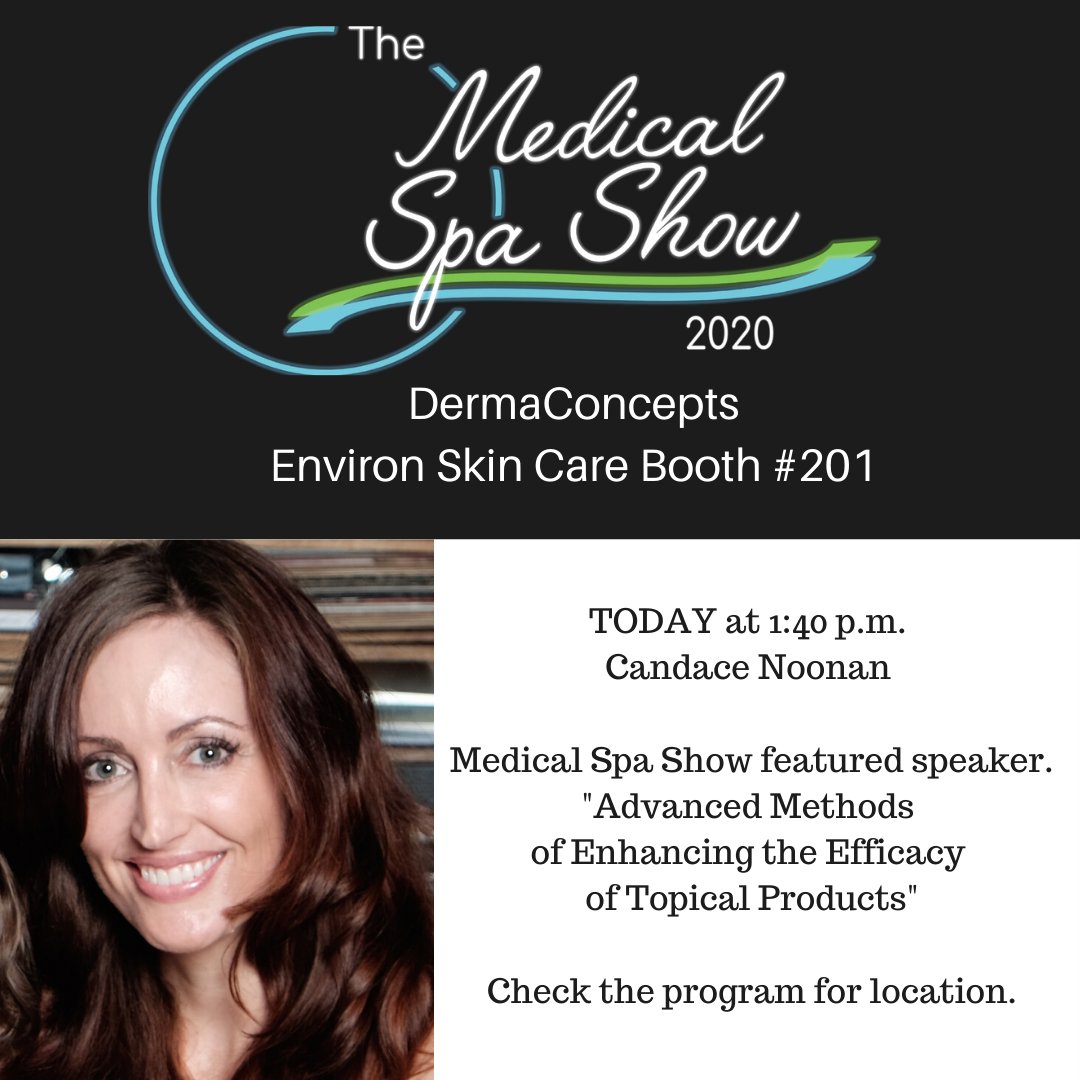 Environ_USA's tweet photo. Stop by the Environ Skin Care Booth #201 at the Medical Spa Show for your complimentary skin analysis. Ask about our other show specials too! Candace will be at the booth if you have questions after her breakout session. #medicalspashow2020 #environskincare #dermaconcepts https://t.co/BDvH9ulXTq