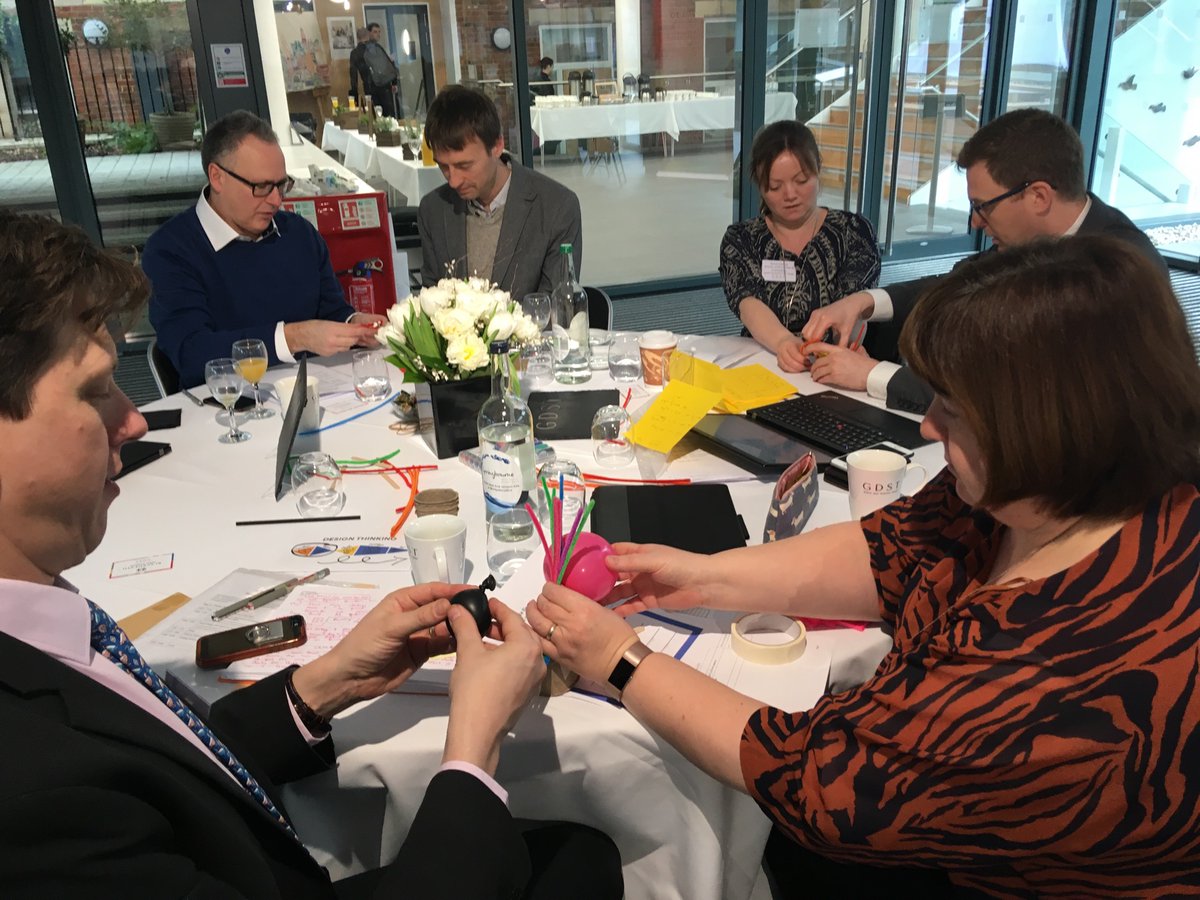 CrisTurple's tweet photo. How might we encourage collaboration, push creative thinking, build confidence & combat perfectionism? Exploring a #DesignThinking approach with @GDST Senior Leadership.
#WhereGirlsLearnWithoutLimits #GDSTspirit #GDST #SLTchat #UKeduchat #WomenEd #LON19 #WhatIsSchool #BGDesignHub https://t.co/c5coC7TLwI