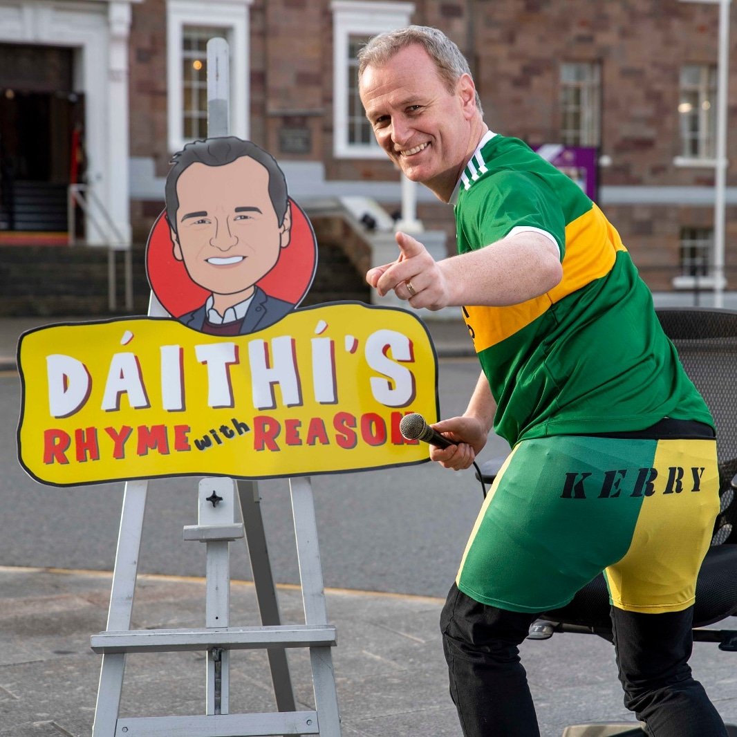 Excited to be launching my new stage show Dáithí’s Rhyme with Reason! Hitting the stage April 25 Listowel Arms Hotel. Home town show in Dingle on April 26th. May 1st the Ballyroe Heights Hotel in Tralee. 
 For ticketing info click here ticketweb.ie/search?q=rhyme…
