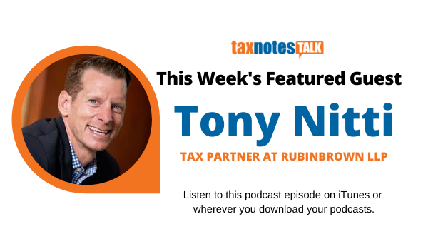 TaxNotes's tweet photo. The latest #TaxNotesTalk podcast is all about #OpportunityZones with featured guest @nittiaj.
Listen to the #podcast on our website: https://t.co/jzusLqHxCT https://t.co/bTNIKQUxAV