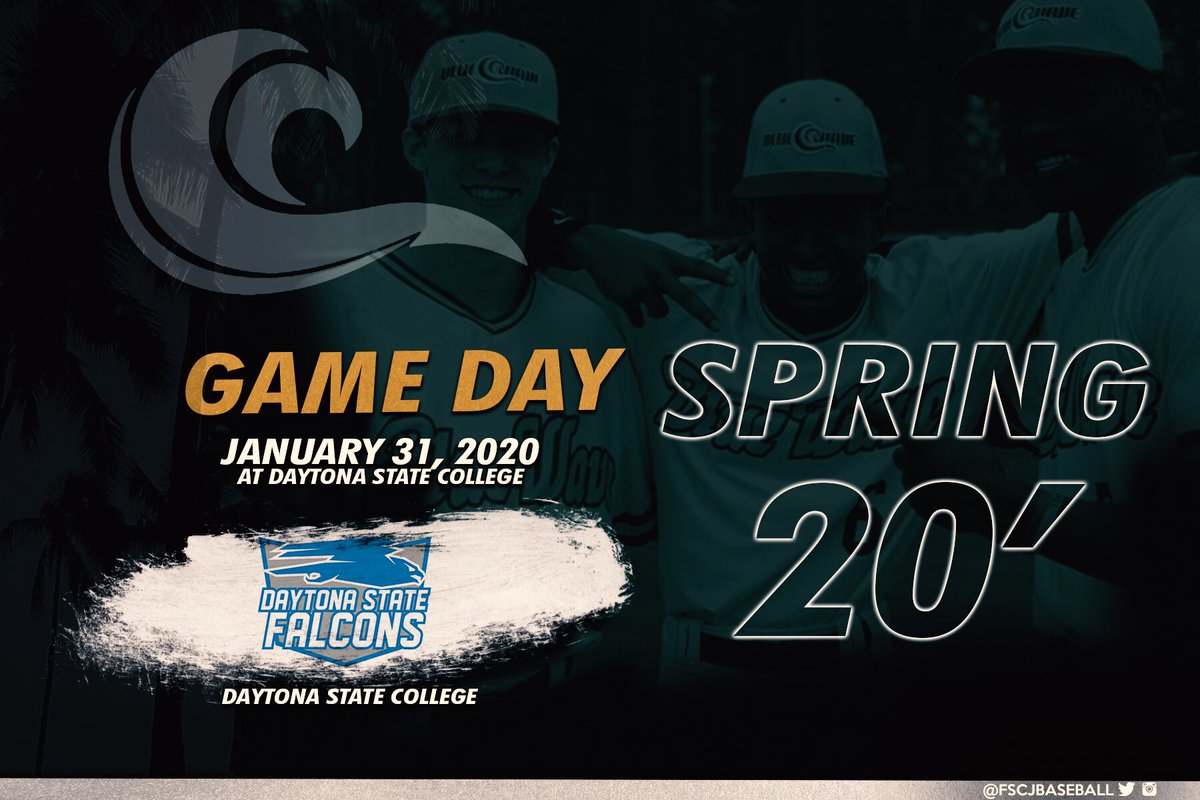 FSCJBaseball's tweet photo. BLUE WAVE IT'S GAMEDAY| 

@FSCJBaseball 🌊 🏄‍♂️ is on the road for a Doubleheader ✌️ against Daytona State College

Here is the GAMEDAY info:
📍: Daytona Beach , Fl   

🕰: 12:00 PM / After conclusion of Game 1

🆚: Daytona State College  

#RideTheWave🏄‍♂️ #GoBlueWave #TheWaitIsOver https://t.co/Zns5c0HRmv