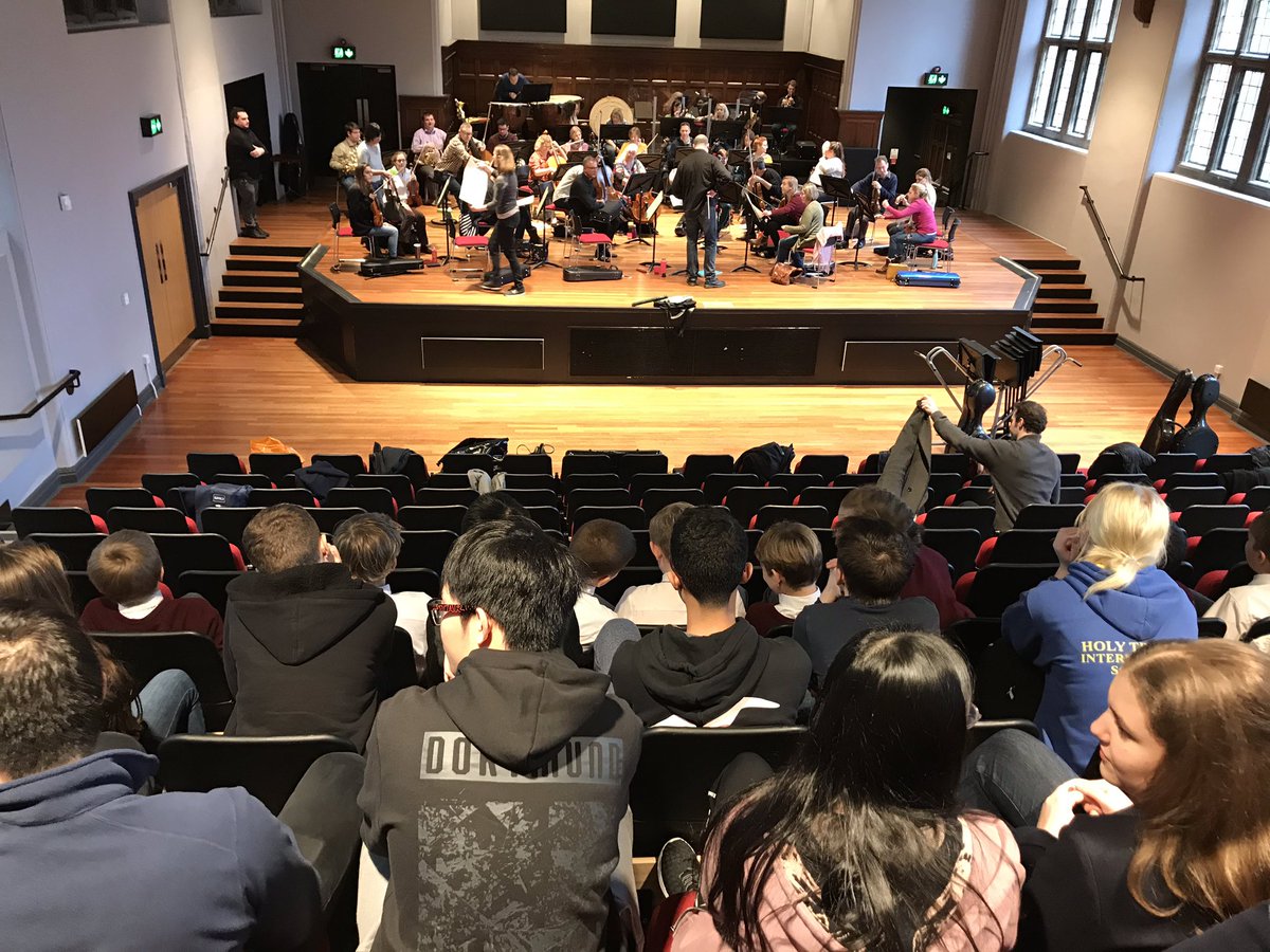 BromsMusic's tweet photo. All of our #GCSEMusic students, as well as a Year 6 class and @winterfoldhs musicians are watching @EnglishSymphon rehearse ahead of this evenings performance of Beethoven Symphony No. 7. What a wonderful opportunity! 🎺🎻🎺🎻🥁#BromsMusic #BromsEvents @BromsSchool @BromsPrep https://t.co/szrXaqo9ao