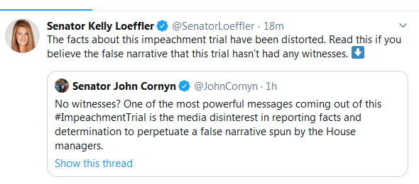 Rsyv8071's tweet photo. @SenatorLoeffler #ForYourEdification:
this #Trial has had NO #WitnessesAndDocuments .
What DID have witnesses was the #Indictment (@HouseJudiciary hearing).
YOUR JOB is to be the #CourtOfAmerica.
A trial needs witnesses.
Your lie will fly with #Ignorant and/or #Angry but it is NOT #Fact or #Truth https://t.co/r22zaa5MoR