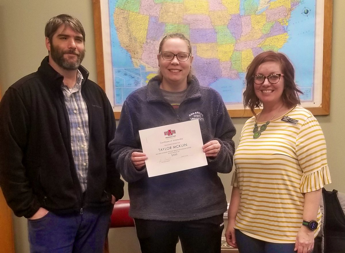 kdamp's tweet image. Throughout the year, our @ArkansasState Staff Senate holds fundraisers to help support each other in various ways. One such way is by granting scholarships to staff members who are also A-State students! Congrats to Madeline, Morgan, Taylor, and Alyssa! #Discover scholars!
❤️🐺🆙