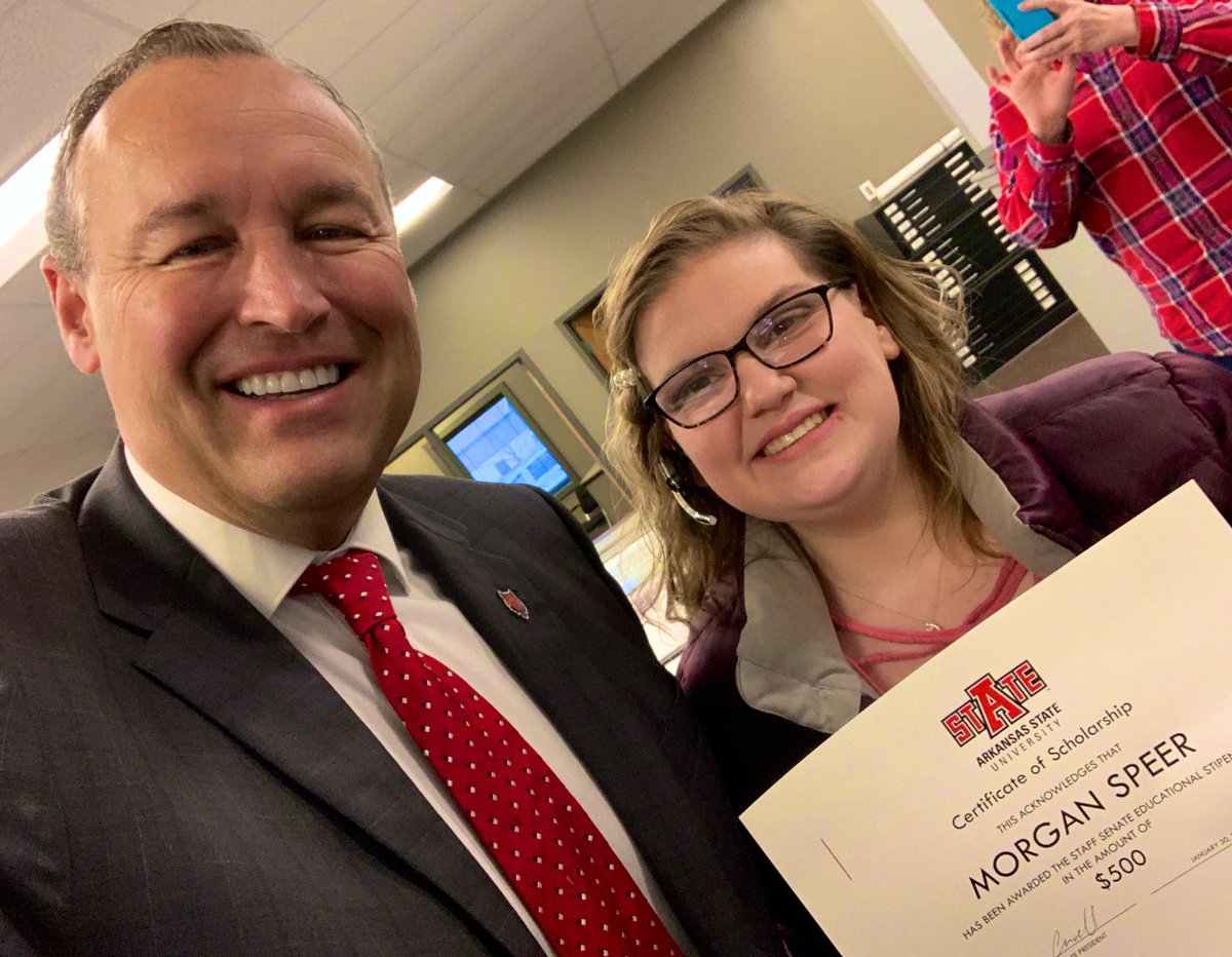kdamp's tweet image. Throughout the year, our @ArkansasState Staff Senate holds fundraisers to help support each other in various ways. One such way is by granting scholarships to staff members who are also A-State students! Congrats to Madeline, Morgan, Taylor, and Alyssa! #Discover scholars!
❤️🐺🆙