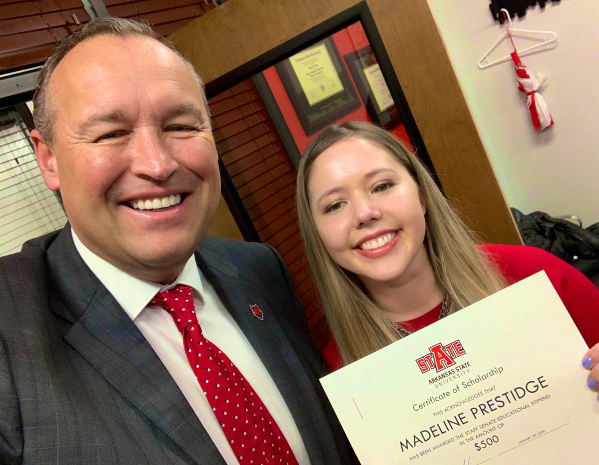 kdamp's tweet image. Throughout the year, our @ArkansasState Staff Senate holds fundraisers to help support each other in various ways. One such way is by granting scholarships to staff members who are also A-State students! Congrats to Madeline, Morgan, Taylor, and Alyssa! #Discover scholars!
❤️🐺🆙