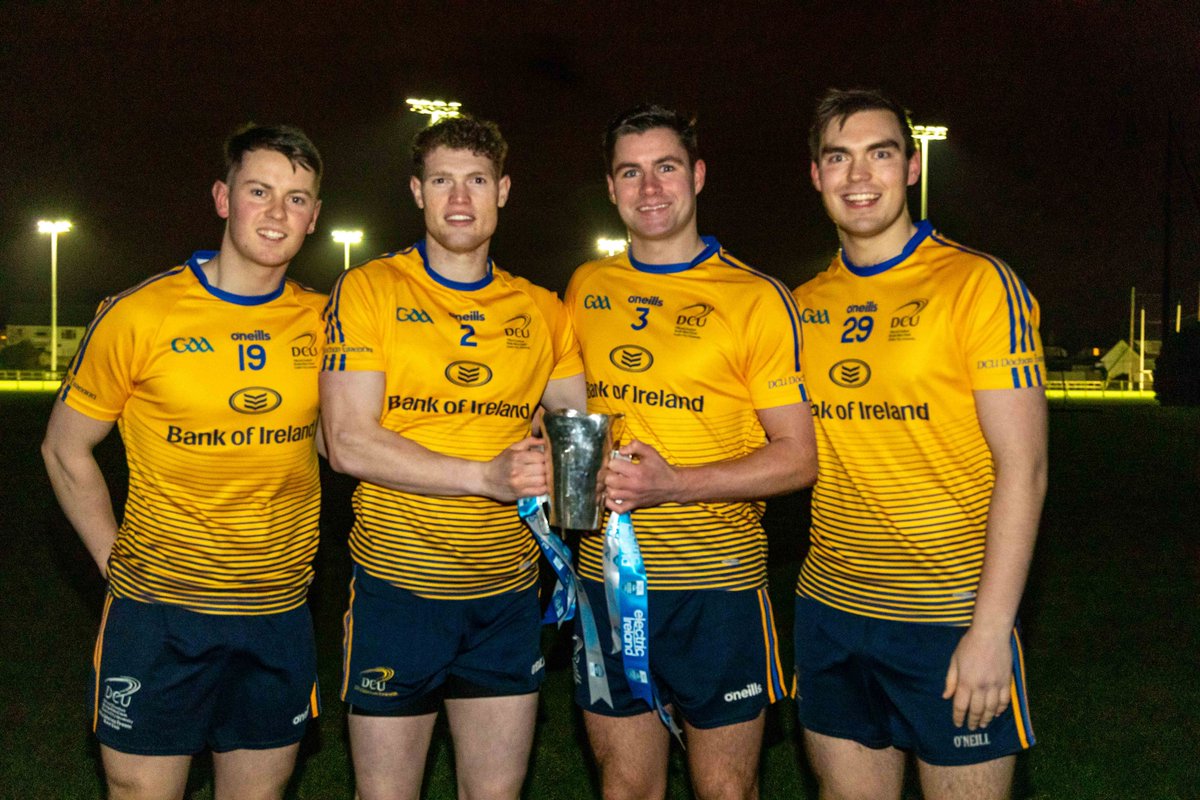 Well done to the men from <a href="/officialdonegal/">CLG Dhún na nGall</a> clubs <a href="/ClgNaomhNaille/">CLG Naomh Náille</a> <a href="/StEunansGAA/">St. Eunan's GAA Club</a> <a href="/DungloeGAA/">CLG An Clochán Liath</a> <a href="/MacCumhaills/">CLG Sean MacCumhaills</a> on landing Sigerson Cup 2020 #FirstClassRivals #WeAreDCU