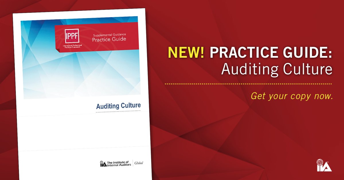 How’s your organization’s culture from the “tone at the top”? Consider #AuditingCulture from #TheIIA to find out. bddy.me/2GFuNy3