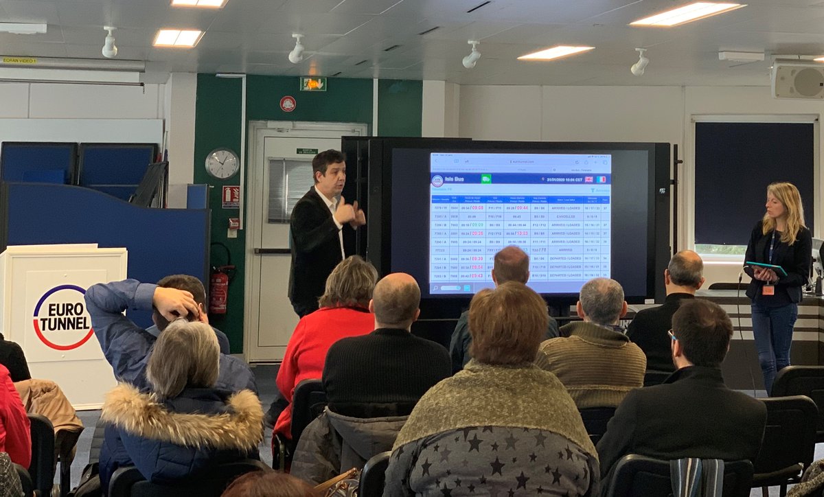 #AvecPoleEmploi #SemaineNumérique avec #Eurotunnel : présentation à un groupe de Demandeurs d'emploi des outils et applications numériques créées par #Eurotunnel pour faciliter le travail de ses salariés. #compétences