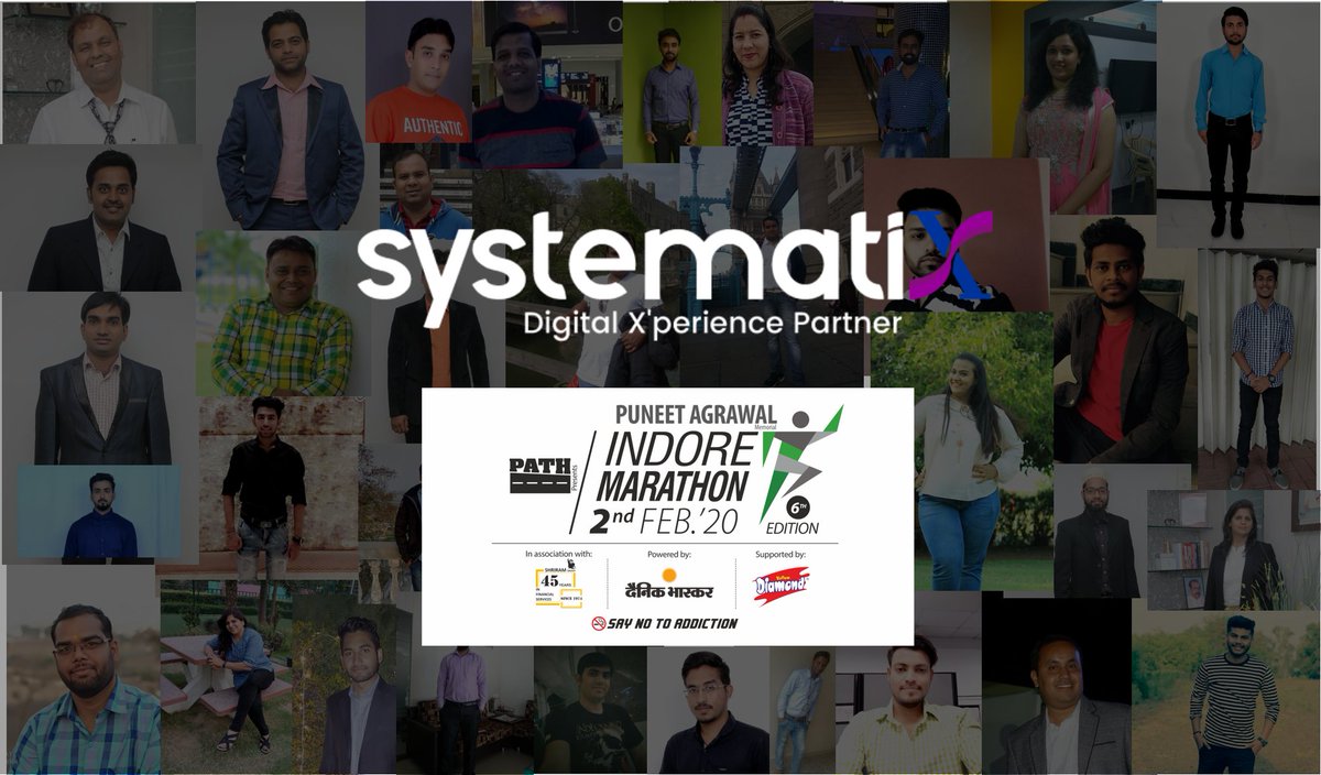 Softude_'s tweet photo. Indore Marathon's 6th edition to be held on 02 Feb 2020. Systematix Infotech is fueled with the spirit to run with the participation of 60+ team members.
Get set go!!
#IndoreMarathon2020 #Indore #RunIndoreRun #CleanIndore #KeepTheJoshHigh #TeamSystematix https://t.co/qNfntEJyYr