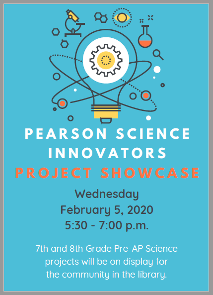 Check out the Pre-AP Science projects next Wednesday in the library! #patriotstrong