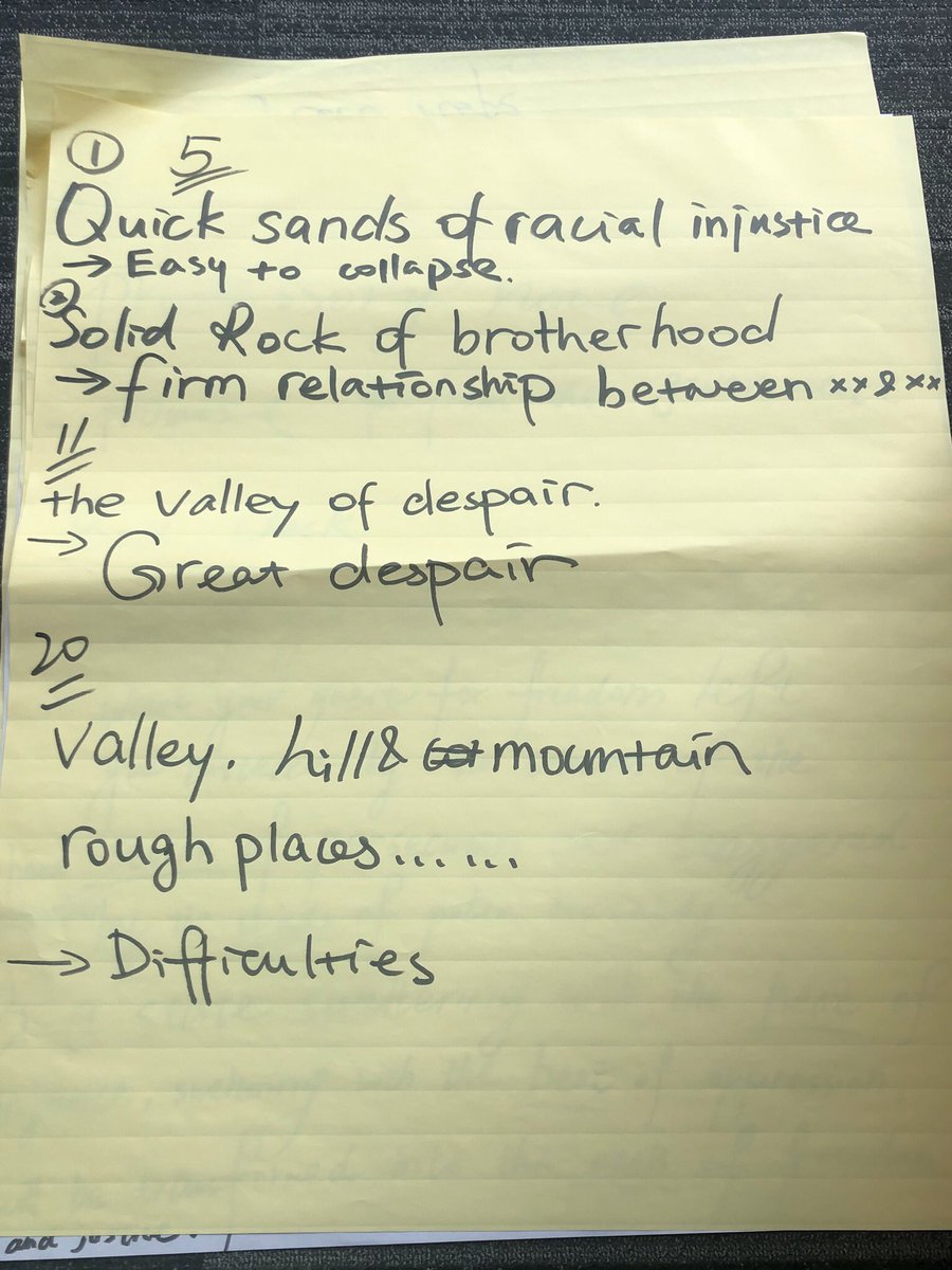 KellyMTracy's tweet photo. Very proud of my #esl students’ work interpreting metaphors in “I Have a Dream”! @JHUCarey https://t.co/Jb7FdGMDlZ