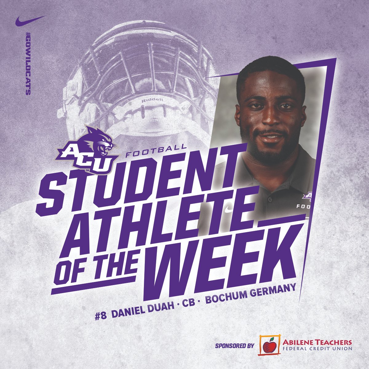 Daniel Duah bringing home Student Athlete of the Week!!