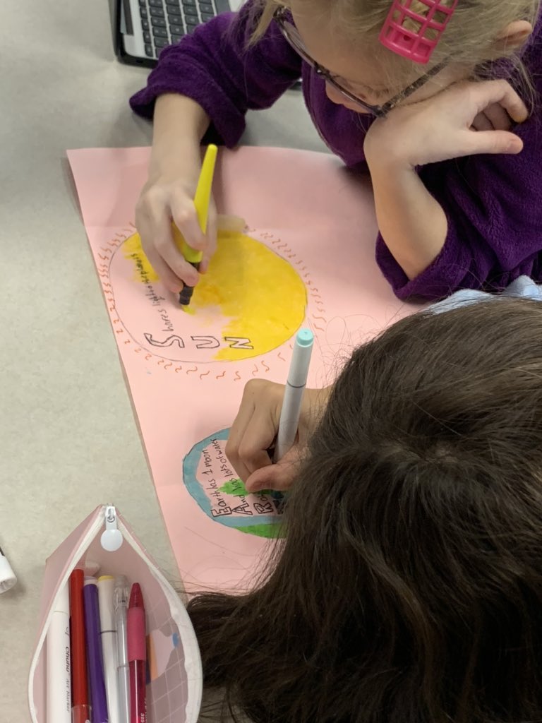 We watched live coverage of a cargo craft departing from the International Space Station this morning while working on our acrostics! Technology is awesome. #NASAtv #fortconchoiuniversity <a href="/NASA/">NASA</a>