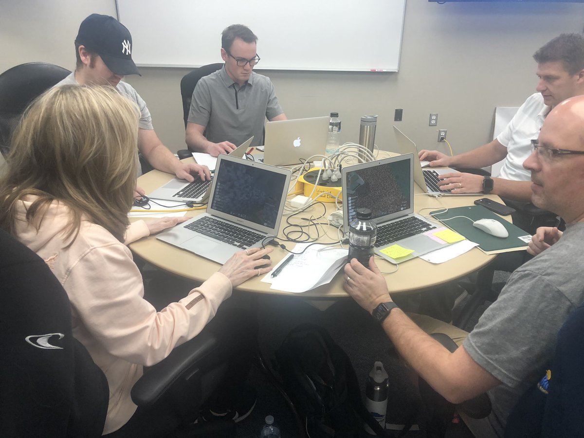 rrdoig's tweet photo. @misterwashburn thanks for coming and sharing with @wwsd74 teachers today on how to use Minecraft. On a side note I enjoyed listening to your @OnEducationPod on the drive home last night. #teamwestwind https://t.co/ENT8l07odf