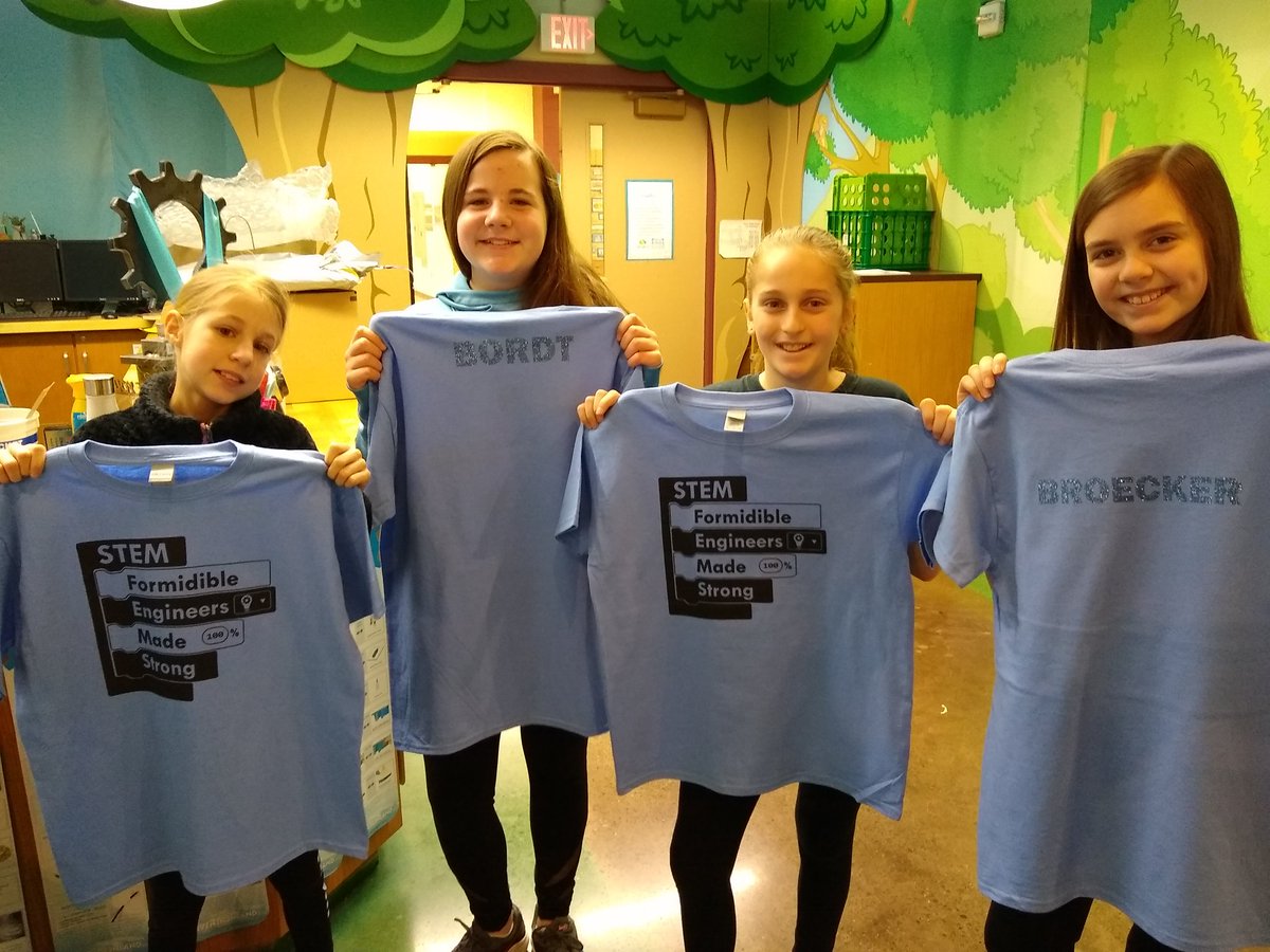 fogleem's tweet photo. The girls love personalizing their #STEMFems shirts! @HaineCIRC @HMSRaiders @Seneca_Valley #makersgonnamake https://t.co/VrV9j1e8nZ