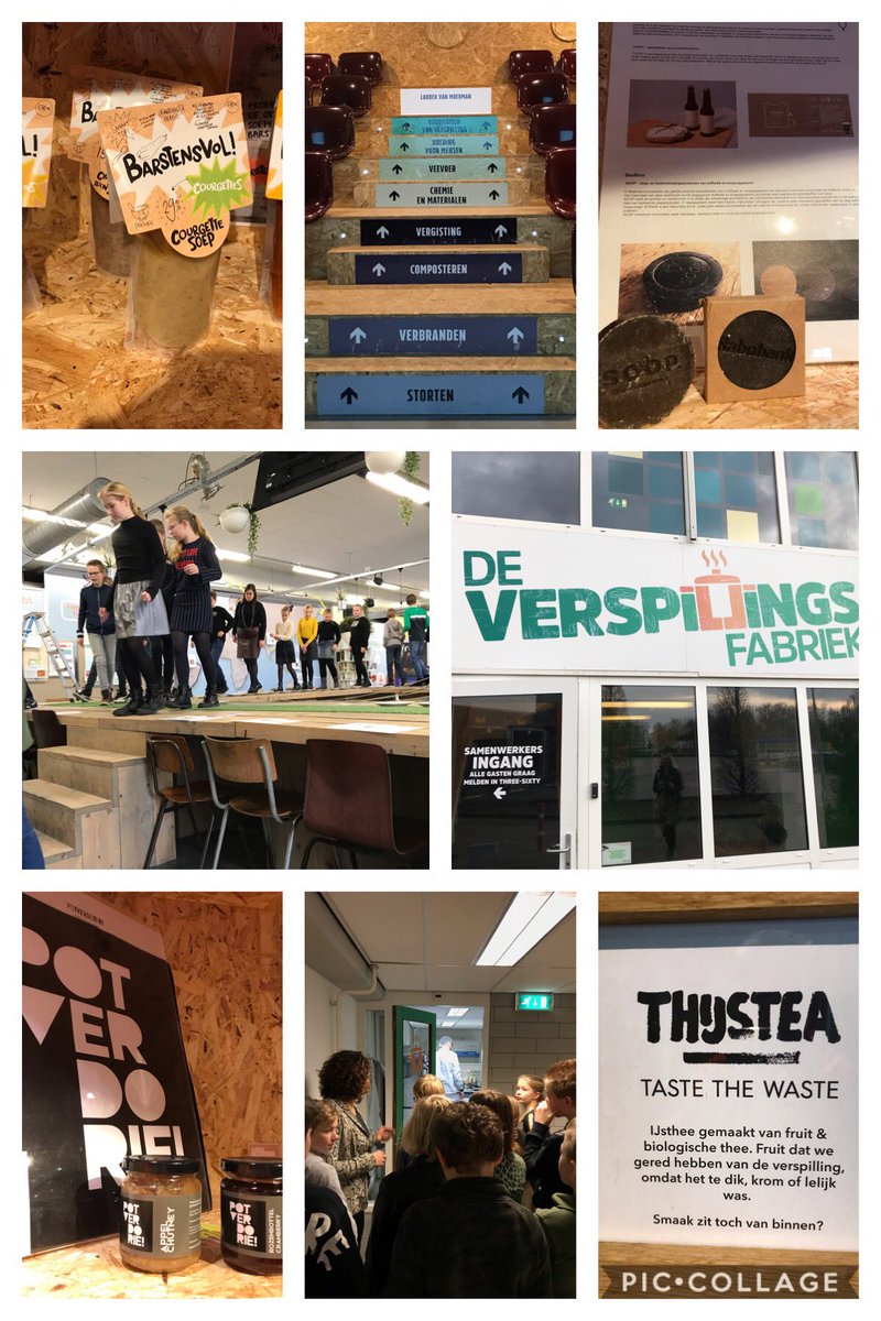 Met de winnaars van het #RaboFoodcourt lesprogramma van @RabobankGV een bezoek gebracht aan <a href="/Verspilfabriek/">De Verspillingsfabriek</a> Was leuk om met groep 8 van de #Rehobothschool te ontdekken welke producten gemaakt worden van restjes en onverkoopbaar voedsel. #Barstensvol #Soop #Potverdorie #Thijstea