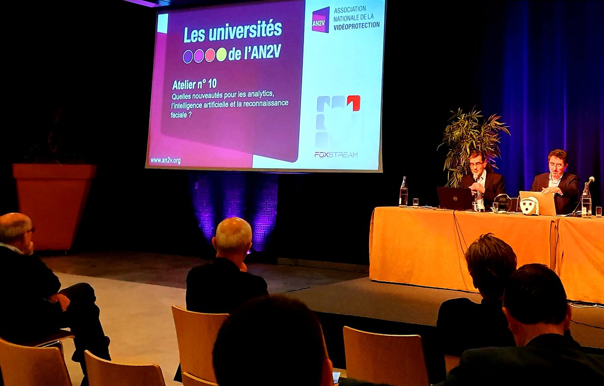 COSSILYS21's tweet photo. Dernier jour aux #UnivAN2V, avec l'intervention de @Foxstream_group Foxstream sur l'Atelier 10 pour parler de son expertise sur les sujets de l'analyse vidéo et de l'Intelligence Artificielle ! https://t.co/zNnnw2J9x7