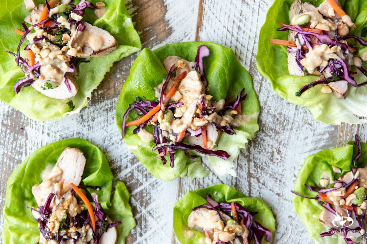 sharedappetite's tweet image. Thai Peanut Chicken Lettuce Wraps sharedappetite.com/recipes/thai-p…