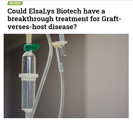 elsalys_biotech's tweet photo. Could @elsalys_biotech have a breakthrough treatment for Graft-verses-host disease? https://t.co/pnRtPIaFXb #GvHD @born2invest https://t.co/y200Hg63AH