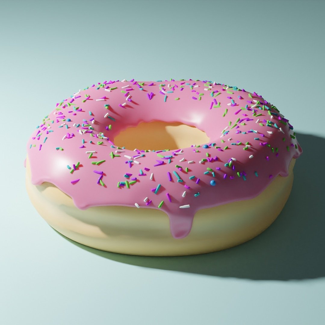 Level 2 progress #Blender3D #blender #blenderdonut #donut #pinkdonut @andre...