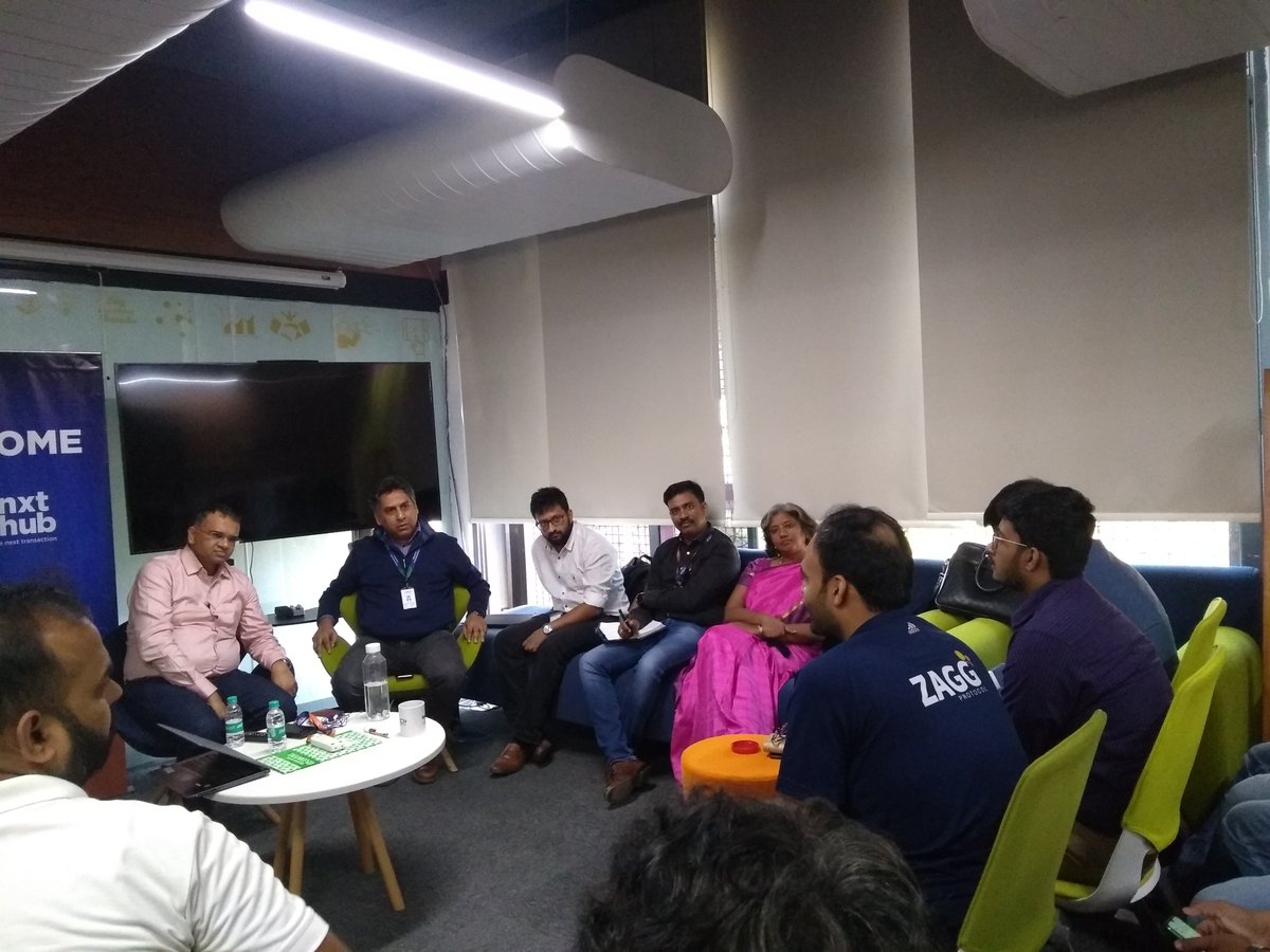 THubHyd's tweet image. Upcoming trends in #DigitalPayments, #UPI and more insights on #fintech were shared as @dilipasbe and @NPCI_NPCI team interacted with the startups in our #InnovationEcosystem. #Startups also shared their views and experiences on the latest #innovations by NPCI.
#InnovateWithTHub