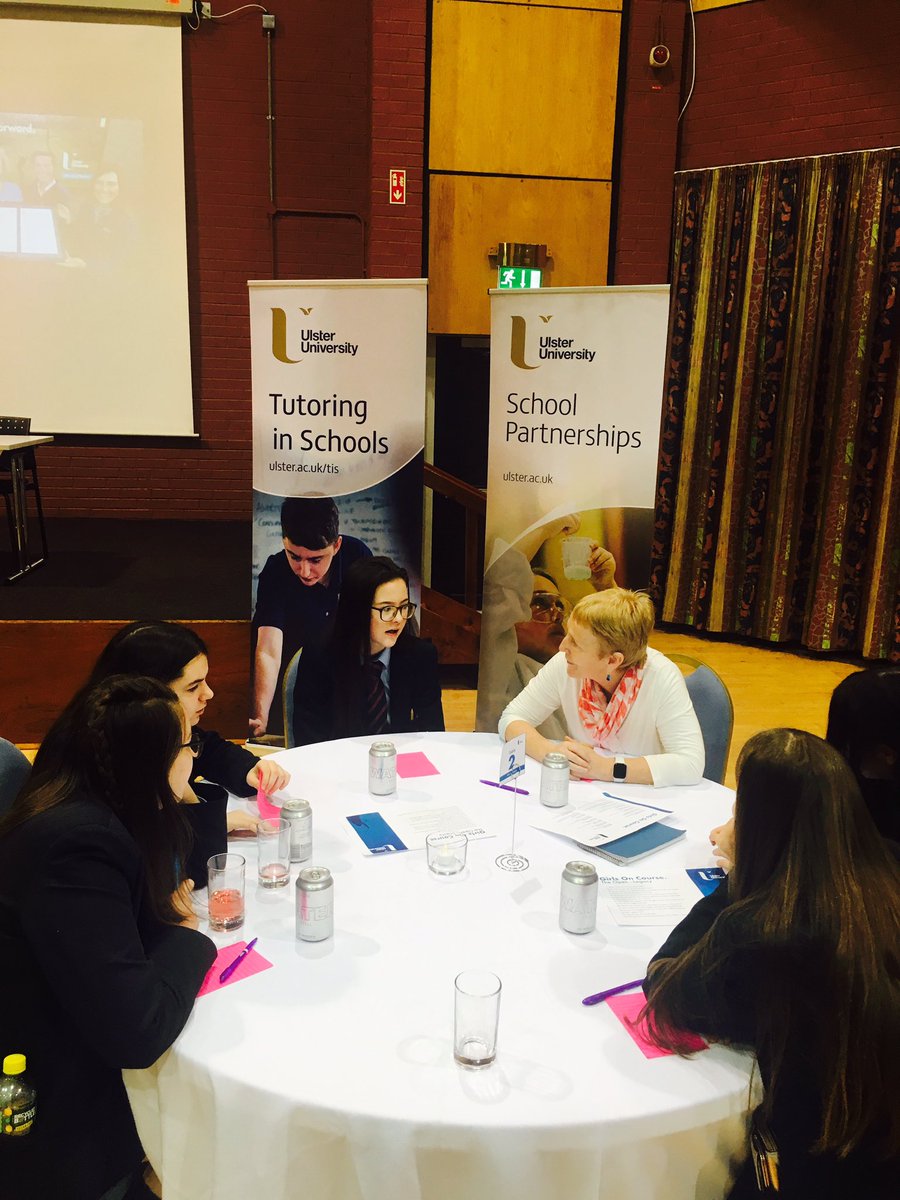UlsterFlexEd's tweet photo. #SchoolPartnerships It's a pivotal time for Year 10 pupils selecting GCSE's and future choices... great to have so many insights from our female professionals, alumni and students today with 'Girls on Course' supported by @RandA @KariseKc at Coleraine Campus https://t.co/AjkNxFRq67