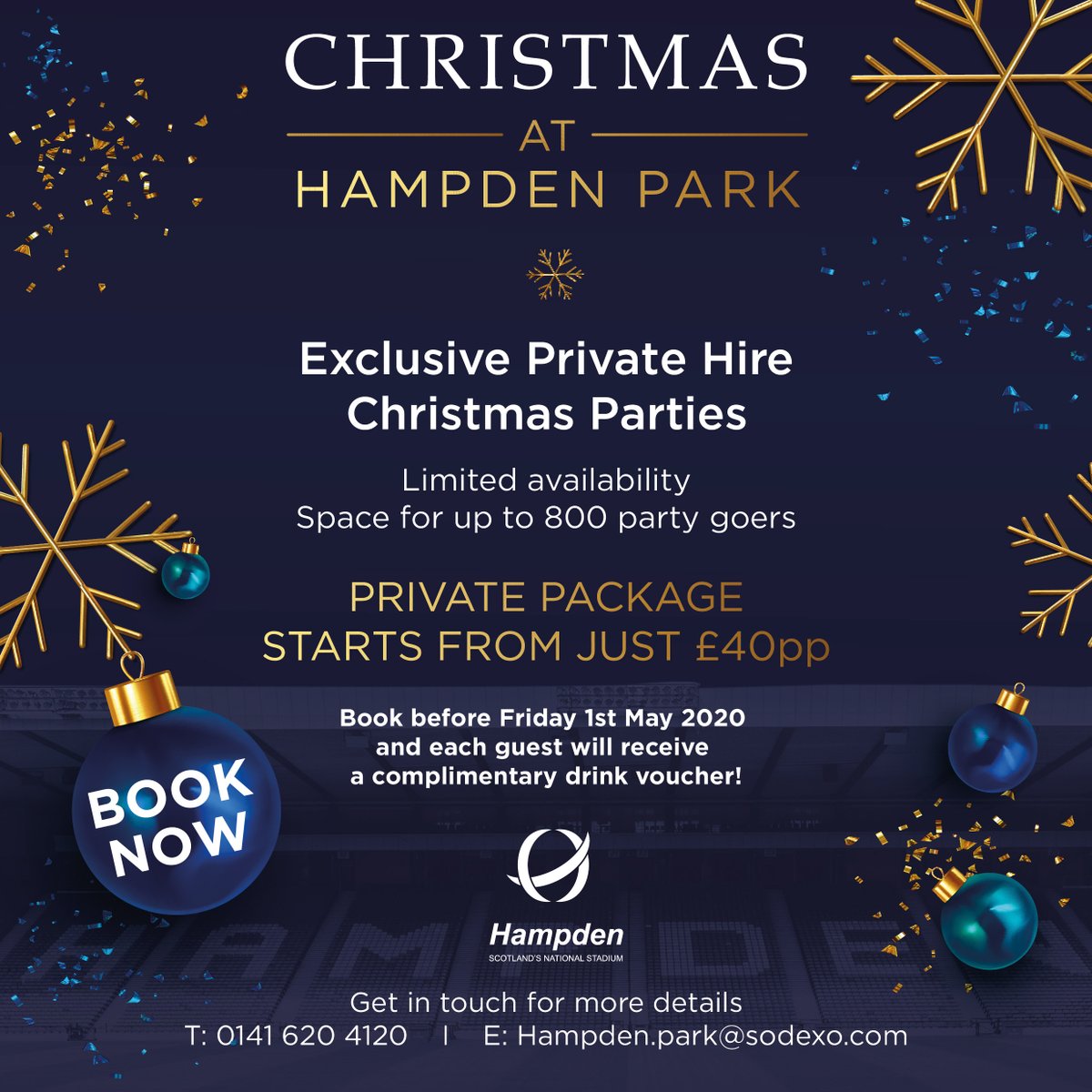 Are you responsible for finding the perfect venue for your exclusive private #Christmas party this year? .... yes we just said the C word 🙊 Here at <a href="/HampdenPark/">BH Hold</a> we have space to hold up to 800 guests, but you'll need to get in fast ... 🏃‍♂️🏃‍♀️