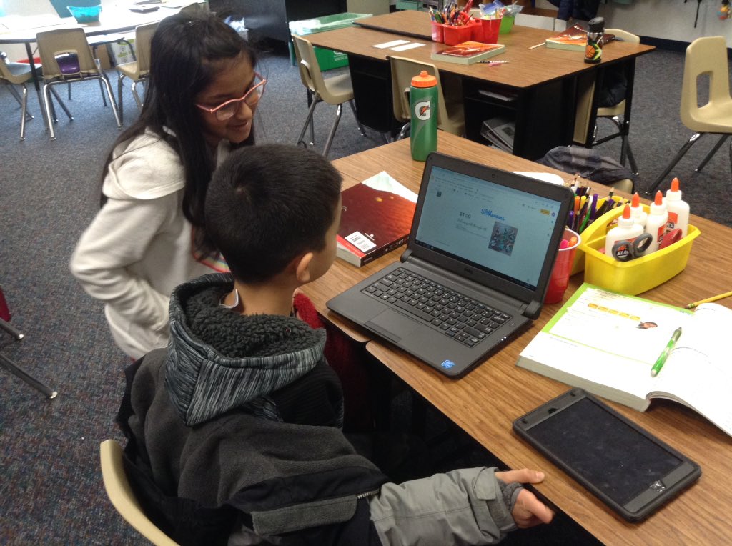 Enjoyed working with our 3rd graders the last 2 weeks creating posters with Goodle Slides, and videos with iPads to advertise their products for their Economic Store! Great work 3rd grade! <a href="/3rdgradeEvans/">3rd Grade Mary Evans Elementary</a> <a href="/expressriders/">Evans Riders</a> #wemakeIThappen