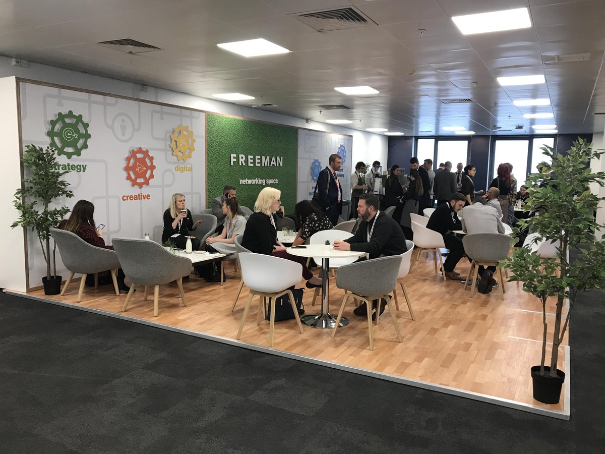Freeman_EMEA's tweet photo. We're having a great day at the #AEOForums - content & company fantastic, as always! If you haven't already, come and enjoy a delicious coffee in the Freeman networking space, perfectly blended by our friends @TheBaristaUK
#eventprofs @AEOnews #makeitpersonal #smarternotharder https://t.co/ltyKJWdKkI