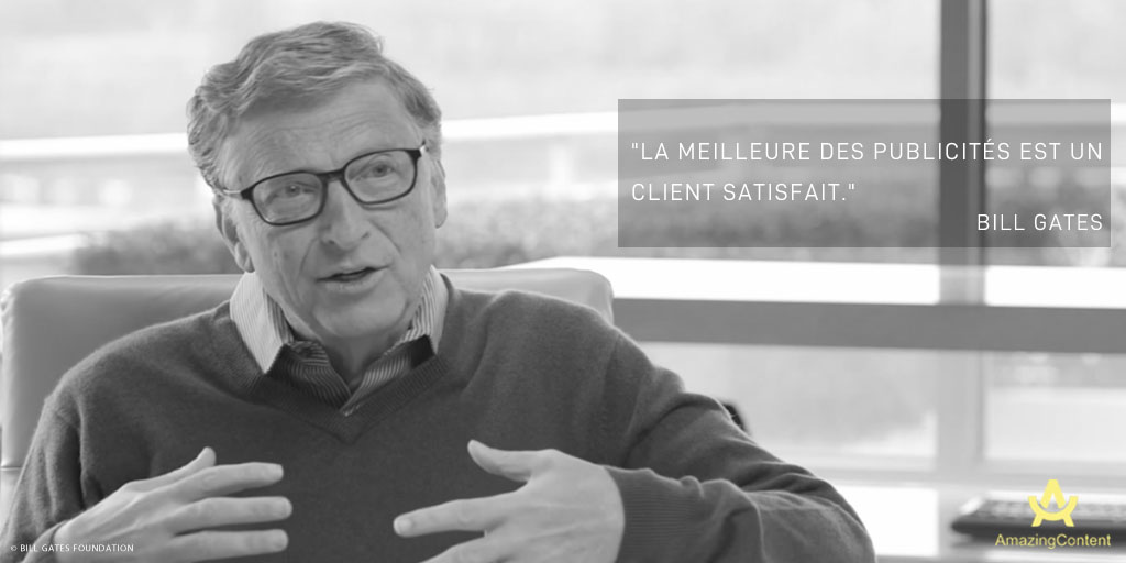 [#Citation🎙] #Entrepreneuriat : "La meilleure des publicités est un client satisfait."🤝

Bill Gates (<a href="/BillGates/">Bill Gates</a>)