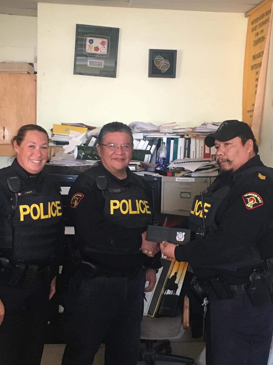 OPP_Indigenous's tweet photo. Many well wishes from the staff at IPB to Cst. Harry Gray as he completed his last shifts in Pikangikum this week. You have been a wonderful member to the team and to the community, we are sorry to see you go, but wish you all the best in your retirement. @OPP_News @OPP_COMM_NWR https://t.co/bqQTZGX1vp