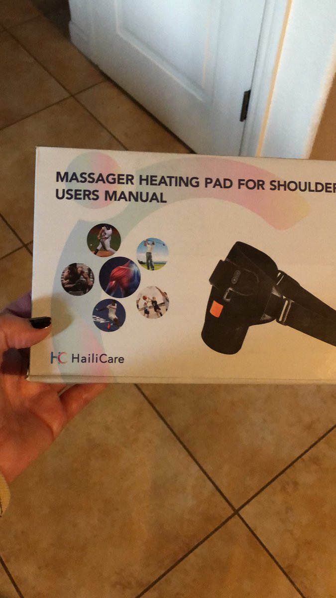 guggles's tweet photo. For anyone with any kind of shoulder pain, I highly recommend this from Amazon!  Worth the $44.  Heats and vibrates, easy to use and fits small to large bodies. #Amazon #shoulderpain #arthritis #bursitis #shoulderinjury https://t.co/mYCeNmOGtt