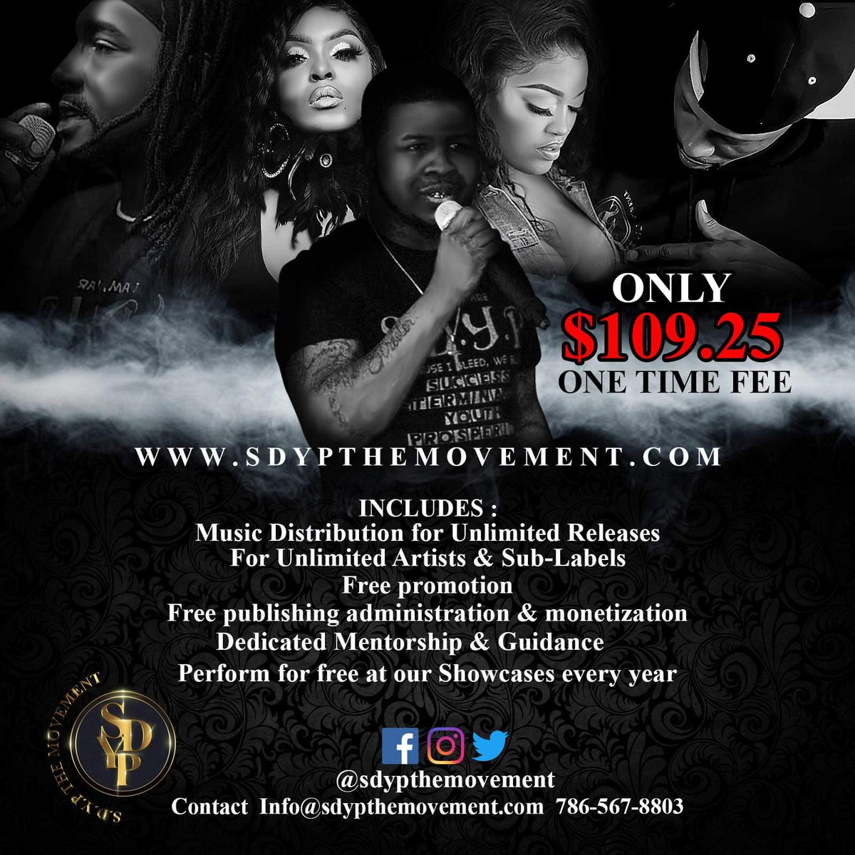 Looking for awesome distribution? Tired of not talking to no one directly?
Tired of hassling and looking for your own royalties?
Well here we go!!!
#SDYP