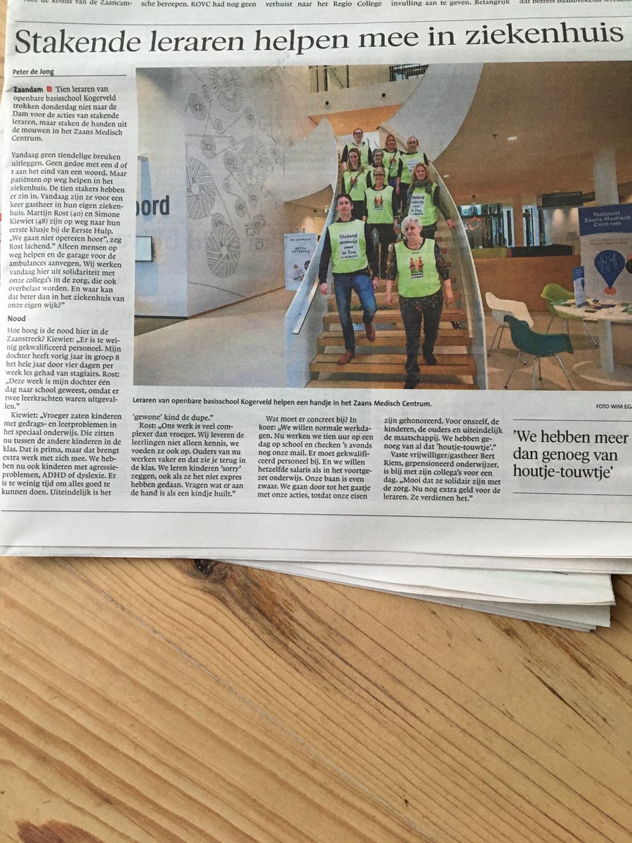 Team Kogerveldschool staakt en steunt de zorg! <a href="/ZaansMC/">ZaansMedischCentrum</a> <a href="/NHDZaanstreek/">NHD Zaanstreek</a> <a href="/ZaanPrimair/">ZaanPrimair</a>