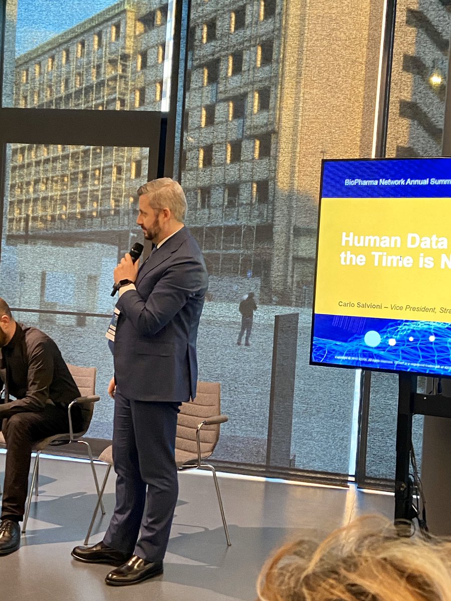 alelomi's tweet photo. Al Summit @BioPharmatweet comincia il panel #Tecnologia. Apre il dibattito Carlo Salvioni di @IQVIA_Italy https://t.co/318a7vl29x