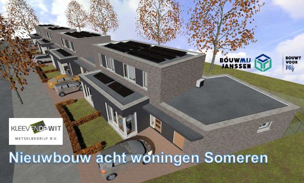 Volop in beweging in het nieuwe jaar! Vandaag hebben Stefan de Wit van Kleevendewit Metselbedrijf B.V. en Bart van Roy namens Bouwmij Janssen de aannemingsovereenkomst getekend voor de nieuwbouw van acht woningen in Someren. Het project betreft vier koop-/ en vier huurwoningen.