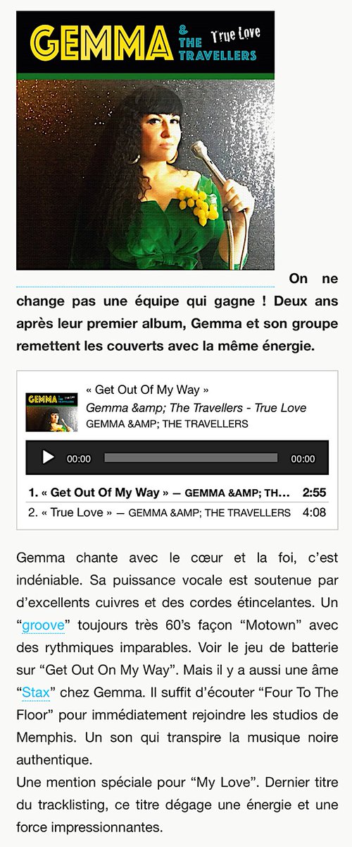 theTravellers's tweet photo. Ding Dong !!! 
"On ne change pas une équipe qui gagne ! Deux ans après leur premier album, Gemma et son groupe remettent les couverts avec la même énergie" 
Merci beaucoup Musiculture !!!! https://t.co/zStXk3947g https://t.co/7LVexhkxLv