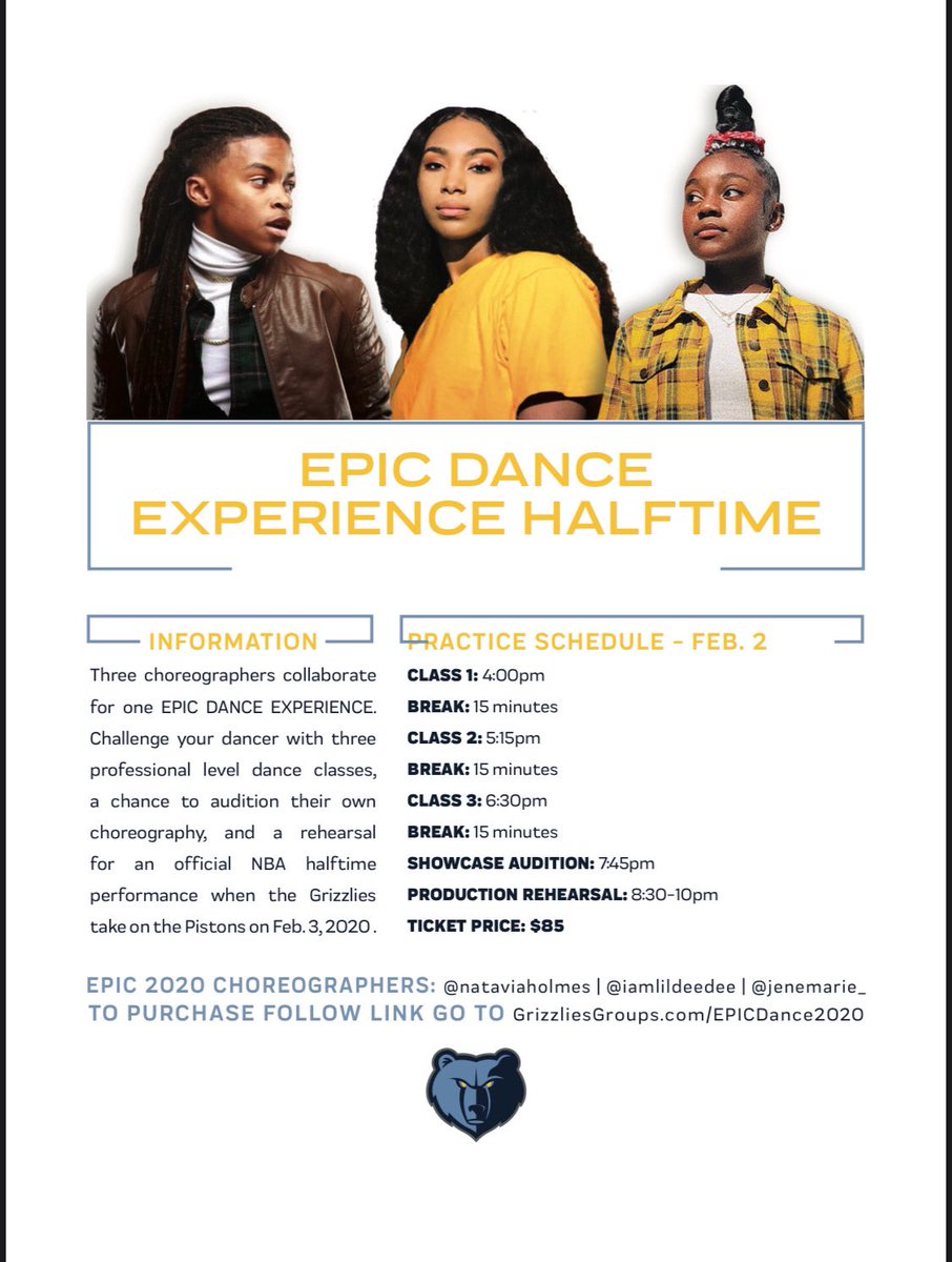 JeneMarie_'s tweet photo. 🏀NbA pErFoRmAnCe🏀
—————————————
@memgrizz Vs @detroitpistons 🔥

COME OUT and TRAIN at the arena and perform at the Halftime show with me and my fam🤩 https://t.co/abm7OYZ5ed