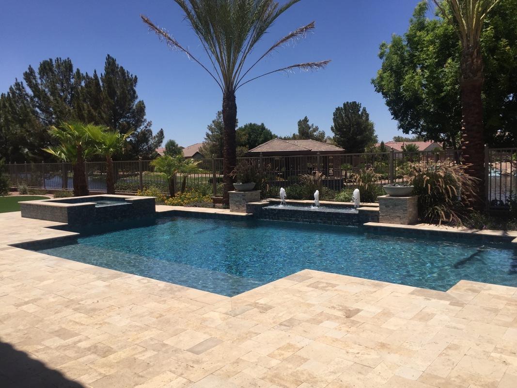It's always pool season in Arizona. Whether you are looking for a simple spool or an entire backyard oasis complete with an outdoor kitchen - we can make your backyard dreams come to life. #Pool #Arizona