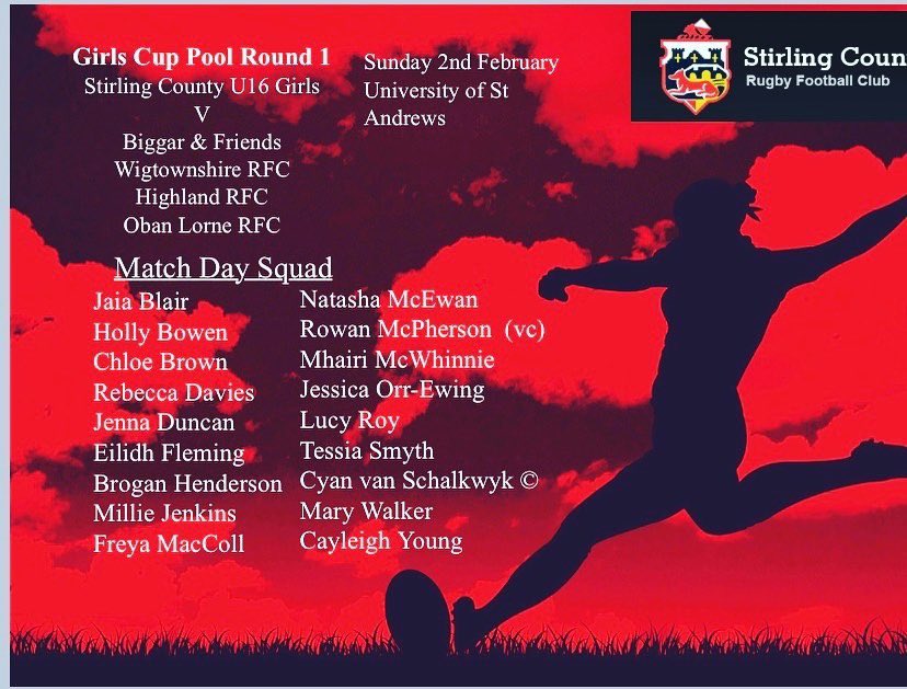 It’s cup season again! The road to Murrayfield starts here for the @StirlingCounty U16s #playlikeagirl #girlscup #wearecounty