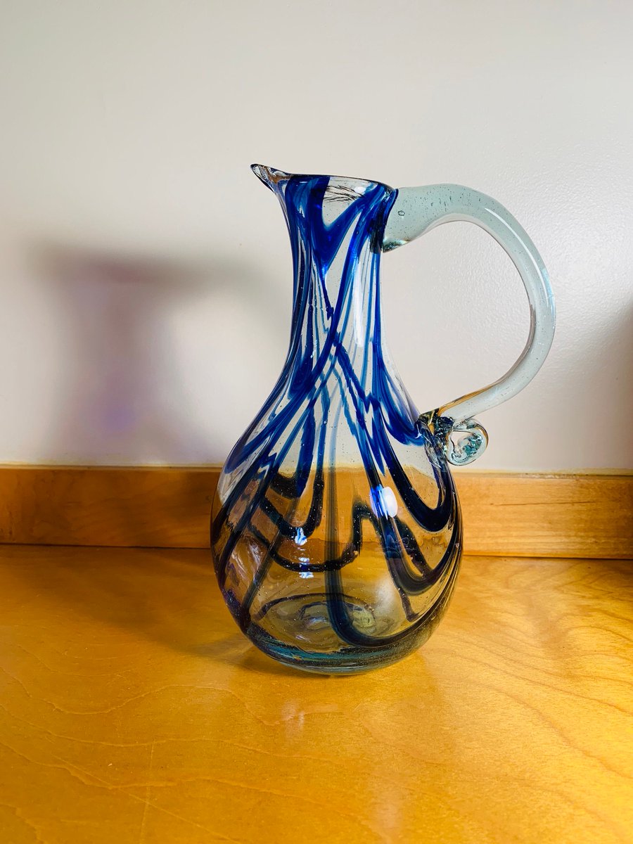 FSchmakel's tweet photo. Handblown Art Glass Pitcher $39
https://t.co/1qtlAu3aQr #blueartglass #anniversarygift #bluepitcher #handblown #studioart #blueswirl #etsyshop #vintageetsy #vintageseller #vintagepitcher #vintageblownglass #faithfullyvintagemn #etsyseller #etsyglass #blownglass https://t.co/Z1OJBbvnvn