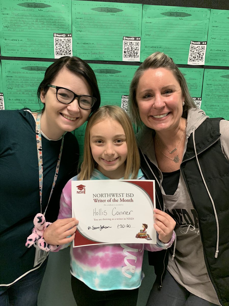 Northwest ISD ELA (@northwestela) on Twitter photo Congratulations to Hollis Conner from <a href="/CoxElem/">CoxElem</a> being named as an NISD Writer of the Month! She has learned that by adding details to her writing she helps the reader visualize what is happening. <a href="/ChrisaOakley1/">Chrisa Oakley</a> <a href="/SGarretsondr/">Stephen Garretson, Ph.D</a> Congratulations to Hollis Conner from <a href="/CoxElem/">CoxElem</a> being named as an NISD Writer of the Month! She has learned that by adding details to her writing she helps the reader visualize what is happening. <a href="/ChrisaOakley1/">Chrisa Oakley</a> <a href="/SGarretsondr/">Stephen Garretson, Ph.D</a>