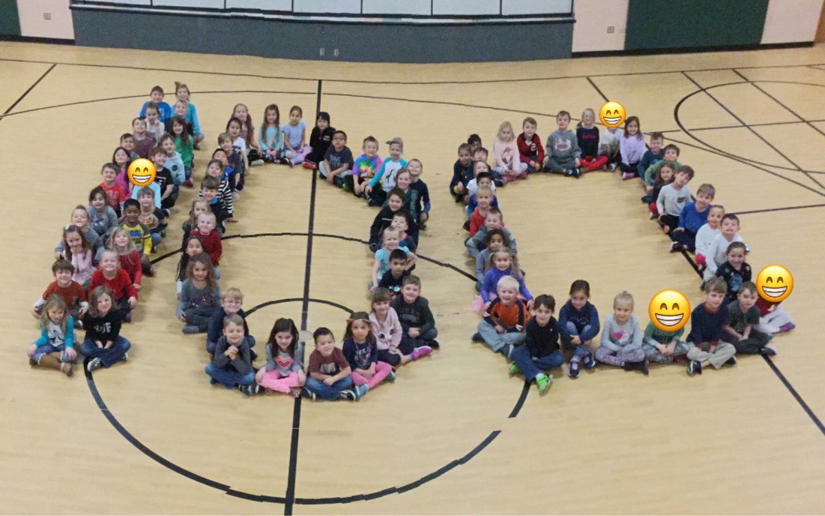 WestWoodsWolves's tweet photo. Happy 100th Day of School from West Woods Kindergarten! https://t.co/crf4UVAAHQ