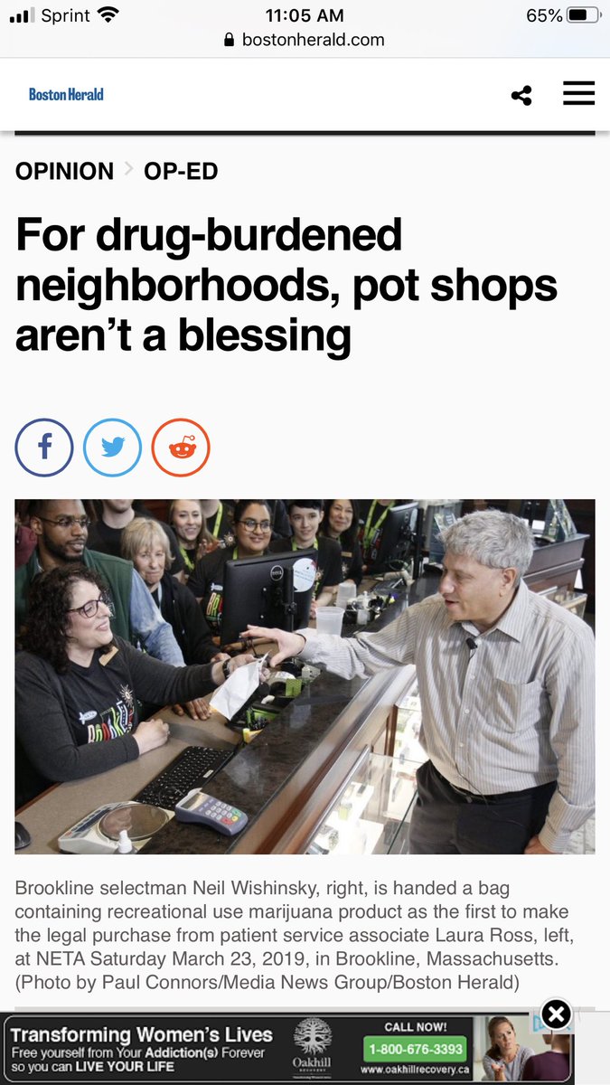 Ah yes, drug burdened Brookline village