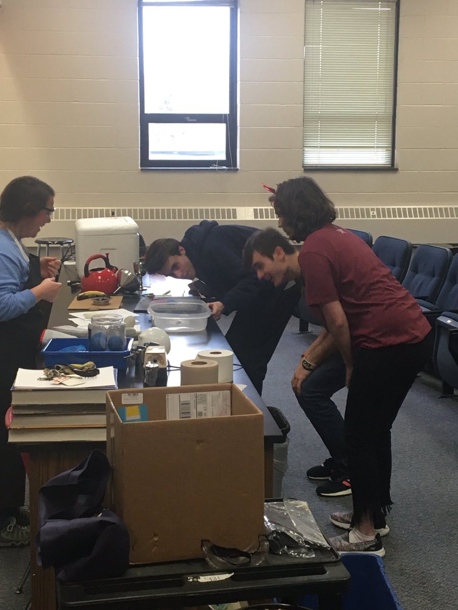 PomperaugHS's tweet photo. PHS chemistry students learned a new definition of the word “cold” today as part of the belated first annual PHS Mole Day Celebration organized by the chemistry teaching team. A big “Thank You” to the PHS PTO for supporting the liquid nitrogen demonstrations! https://t.co/dLa2SVD7nK