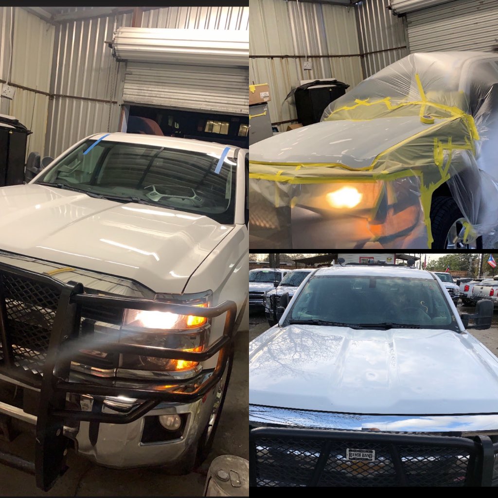 awesometirehtx's tweet photo. 2016 Chevrolet Silverado 2500HD🇺🇸🇨🇱 @amincarrot 
A good customer of ours was unlucky during hail season! We made sure we offered a affordable and time efficient solution👍🏽 #chevysilverado #chevyrepair #collisionshop #carbodyshop #automotiveshop #awesometirehtx https://t.co/pFDO9DAzDl