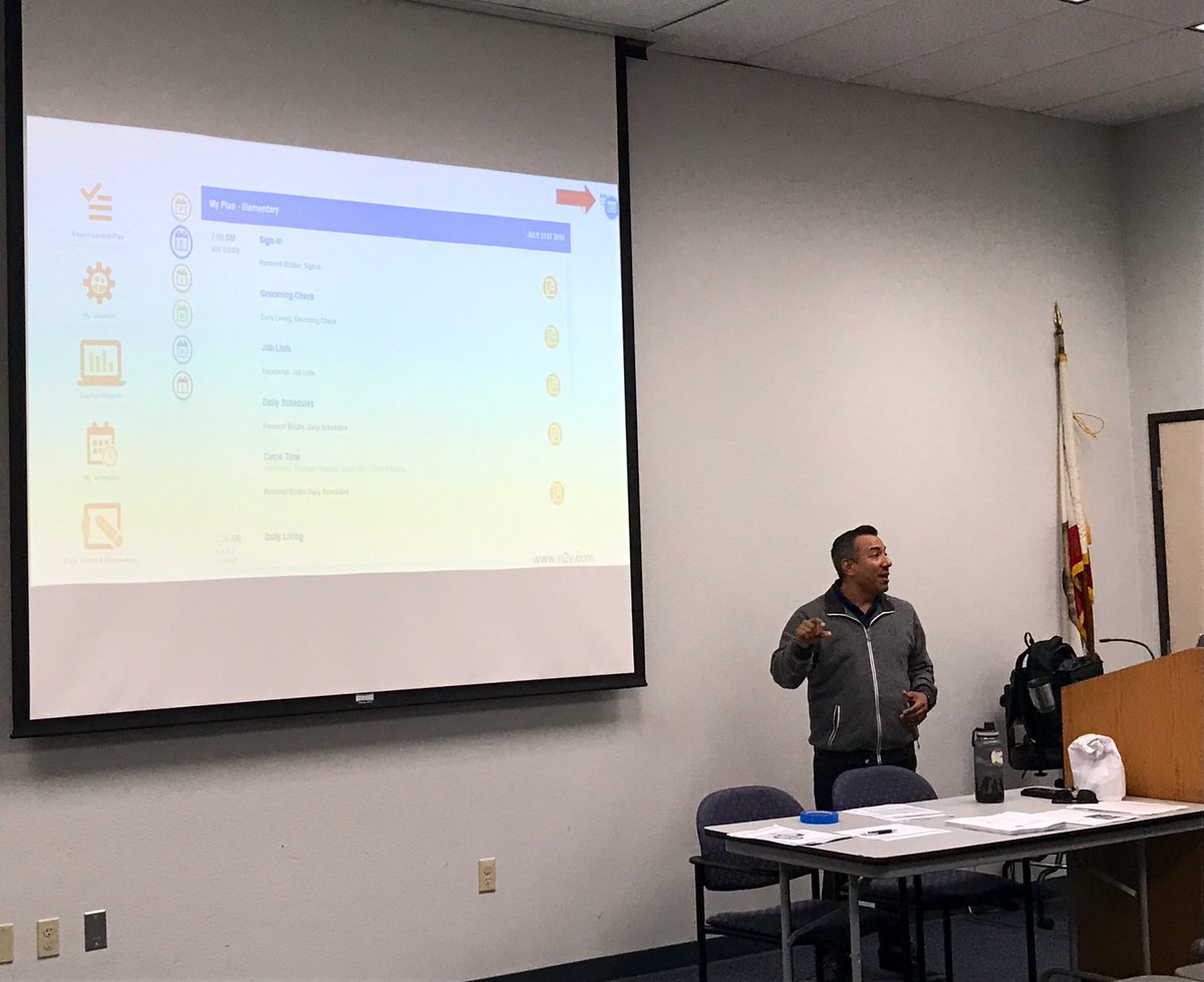 SAUSDspecialed's tweet photo. Curriculum Specialist, David Villalobos providing an informative training on Unique Learning System today! #ulsrocks #weareSAUSD #SAUSD #SAUSDWins @n2yinc https://t.co/hQsKACpIrm